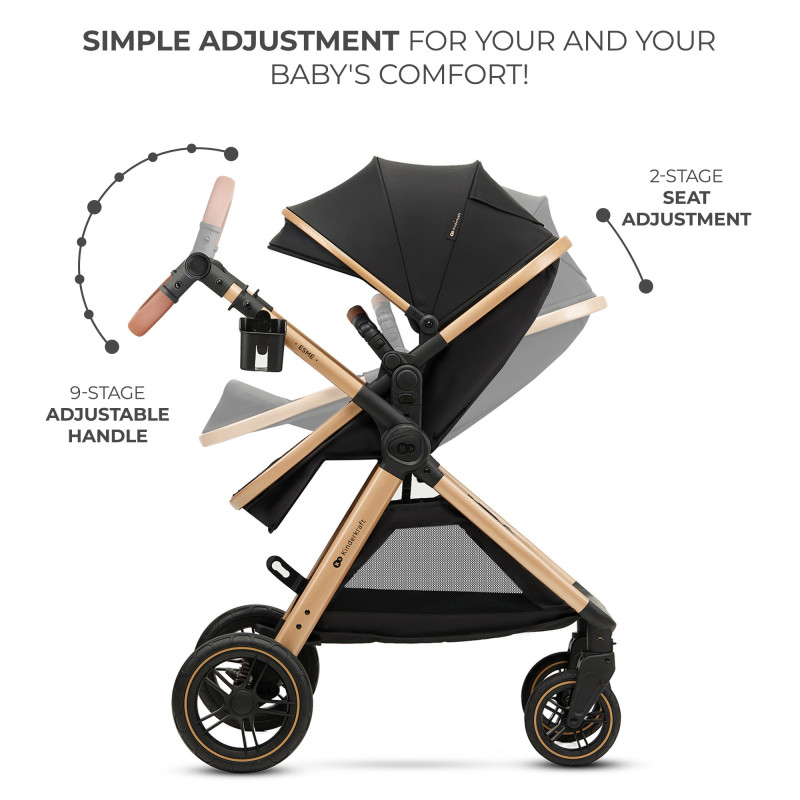 Універсальна коляска 3 в 1 Kinderkraft Esme Pure Black KSESME00BLK3000