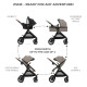 Універсальна коляска 3 в 1 Kinderkraft Esme Sand Beige KSESME00BEG3000