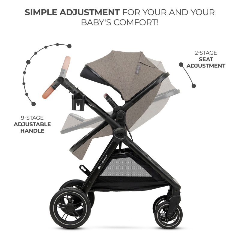 Універсальна коляска 3 в 1 Kinderkraft Esme Sand Beige KSESME00BEG3000