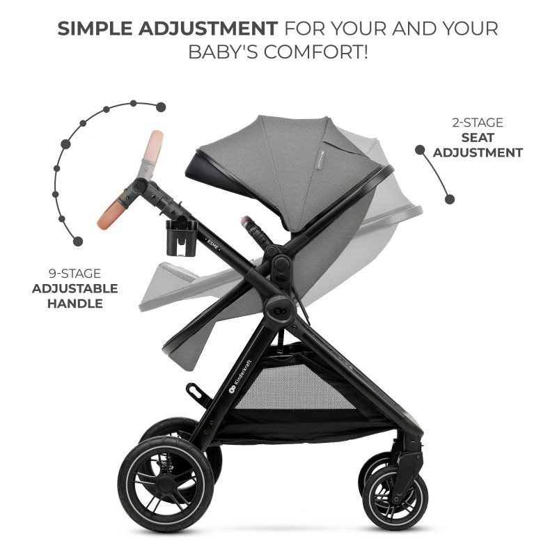 Універсальна коляска 3 в 1 Kinderkraft Esme Moonlight Grey KSESME00GRY3000