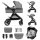 Універсальна коляска 3 в 1 Kinderkraft Esme Moonlight Grey KSESME00GRY3000