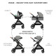 Універсальна коляска 3 в 1 Kinderkraft Esme Moonlight Grey KSESME00GRY3000