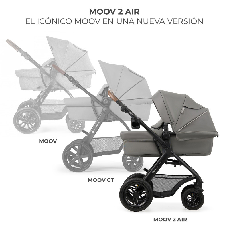 Універсальна коляска 3 в 1 Kinderkraft Moov 2 Air Light Gray KSMOOV02LGR3000