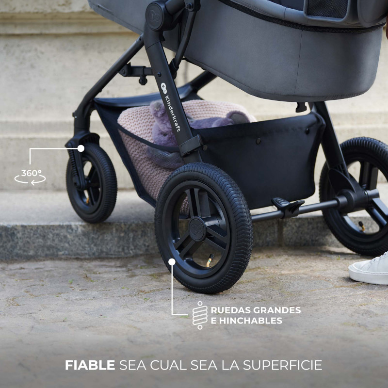 Універсальна коляска 3 в 1 Kinderkraft Moov 2 Air Light Gray KSMOOV02LGR3000
