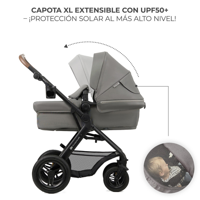 Універсальна коляска 3 в 1 Kinderkraft Moov 2 Air Light Gray KSMOOV02LGR3000