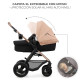 Універсальна коляска 3 в 1 Kinderkraft Moov 2 Air Sand Beige KSMOOV02BEG0000