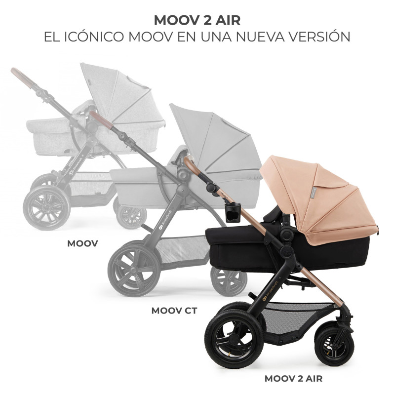 Універсальна коляска 3 в 1 Kinderkraft Moov 2 Air Sand Beige KSMOOV02BEG0000