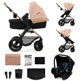 Універсальна коляска 3 в 1 Kinderkraft Moov 2 Air Sand Beige KSMOOV02BEG0000