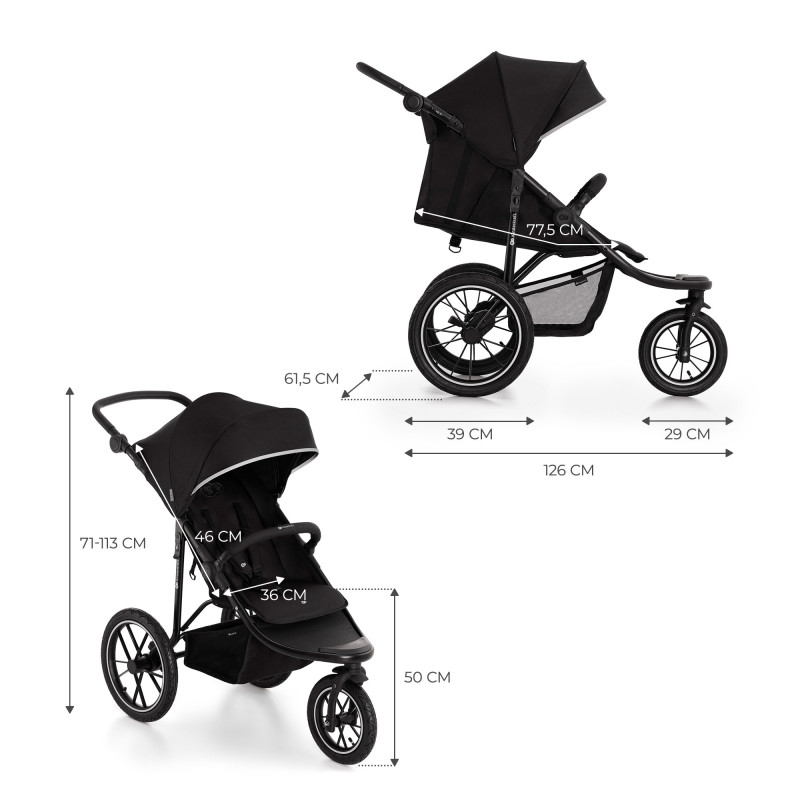 Прогулянкова коляска Kinderkraft Helsi 2 Black KSHELS02BLK0000