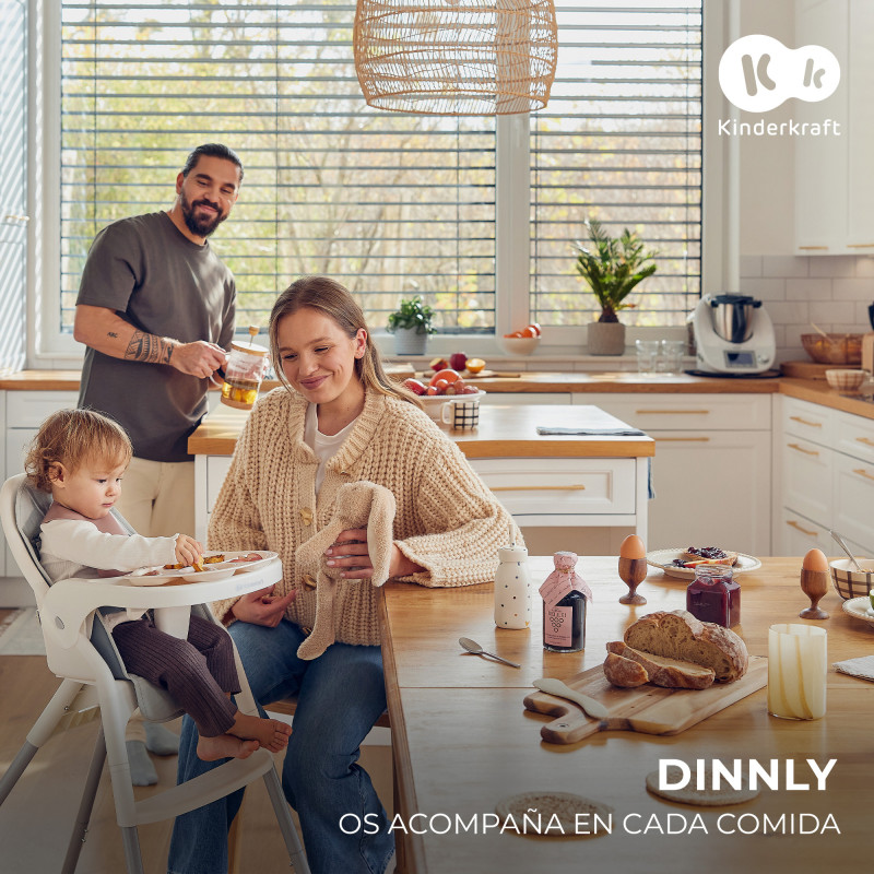 Стільчик для годування Kinderkraft Dinnly Grey KHDINN00LGR0000