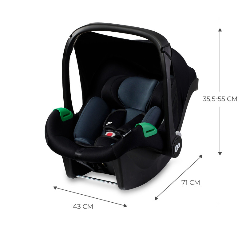 Автокрісло-люлька Kinderkraft Mink Pro i-Size Black KCMINKPRBLK0000