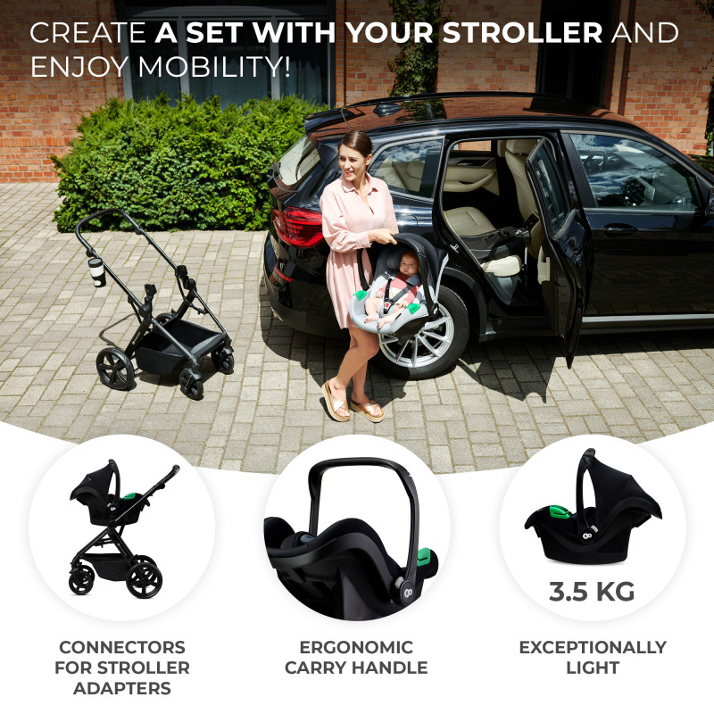 Автокрісло-люлька Kinderkraft Mink Pro i-Size Black KCMINKPRBLK0000