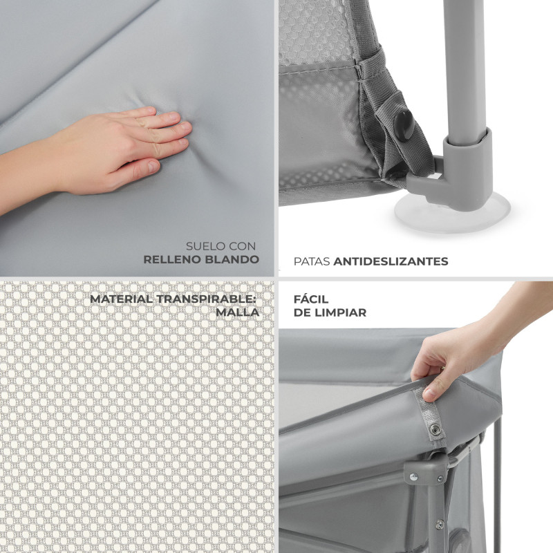 Манеж Kinderkraft Ziki Grey KLZIKI00GRY0000