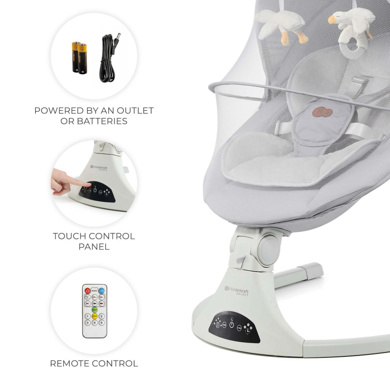 Крісло-гойдалка Kinderkraft Tulsy Gray KBTULS00GRY0000