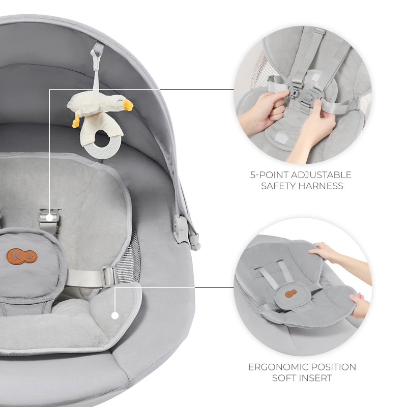 Крісло-гойдалка Kinderkraft Tulsy Gray KBTULS00GRY0000