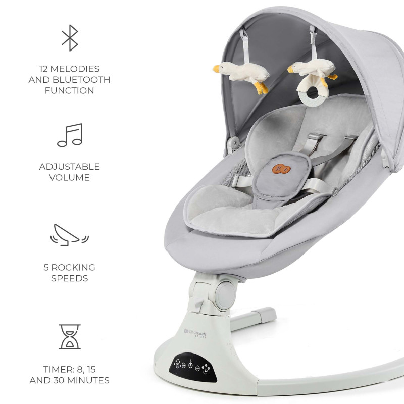 Крісло-гойдалка Kinderkraft Tulsy Gray KBTULS00GRY0000