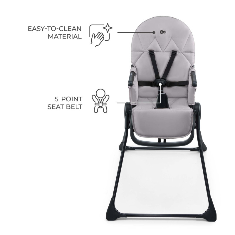 Стільчик для годування Kinderkraft Binci Grey KHBINC00GRY0000