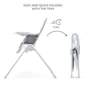 Стільчик для годування Kinderkraft Binci Light Grey KHBINC00LGR0000