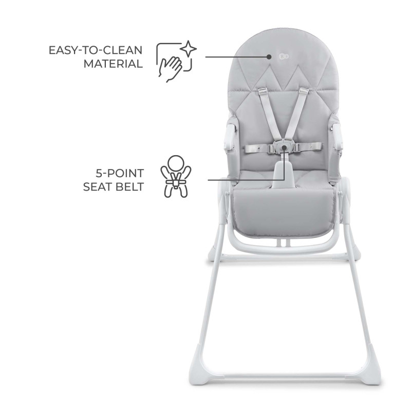 Стільчик для годування Kinderkraft Binci Light Grey KHBINC00LGR0000