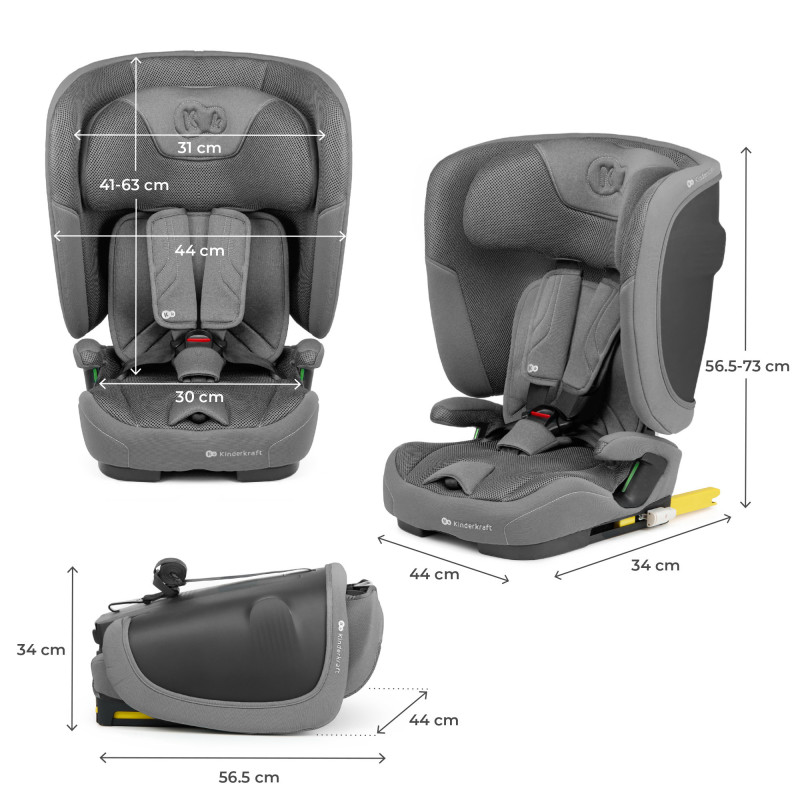 Автокрісло Kinderkraft Fix2Go i-Size Grey KCFI2GO0GRY0000