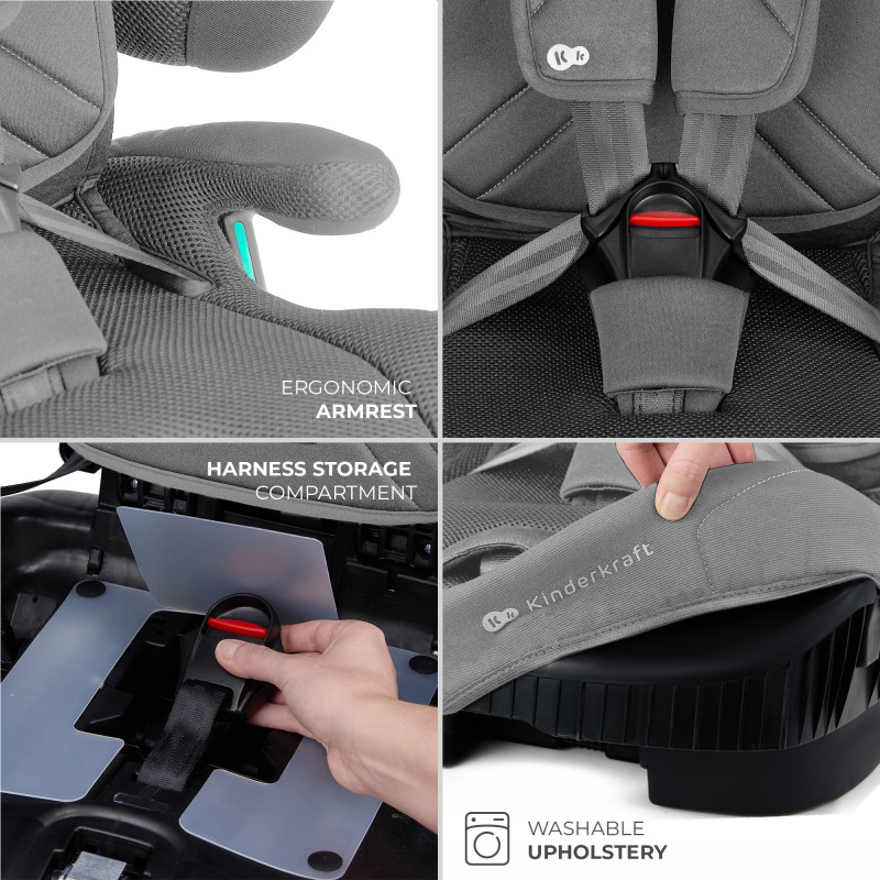 Автокрісло Kinderkraft Fix2Go i-Size Grey KCFI2GO0GRY0000