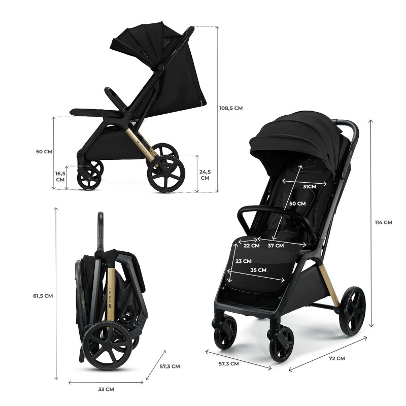 Прогулянкова коляска Kinderkraft Loom Black KSLOOM00BLK00BS