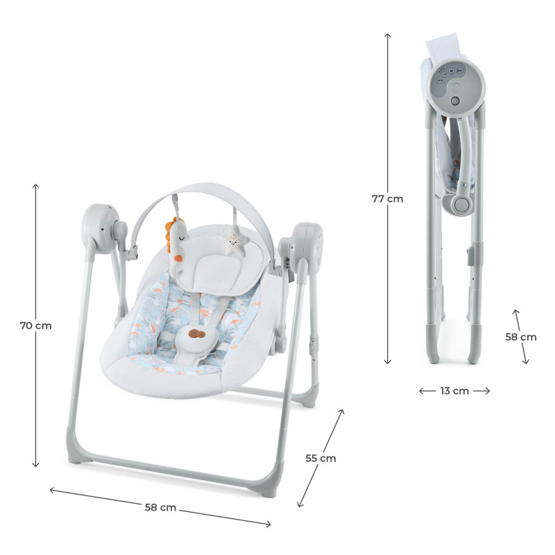 Крісло-гойдалка Kinderkraft Swingee Grey KBSWIN00GRY0000