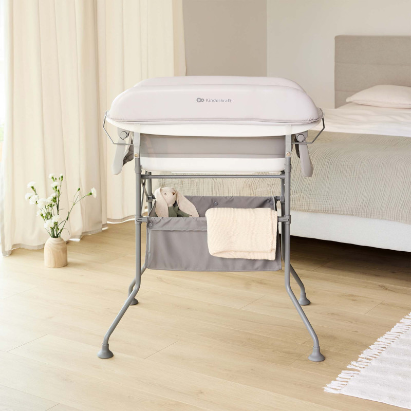 Столик для пеленання з ванночкою Kinderkraft Bubbly Grey KABUBB00GRY0000