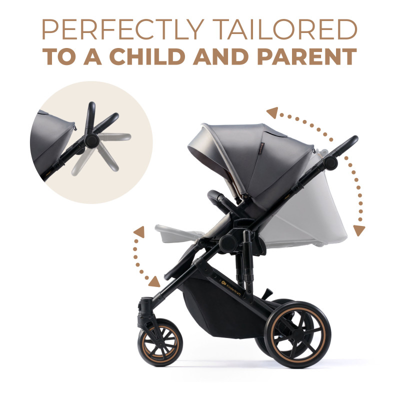Універсальна коляска 2 в 1 Kinderkraft Prime 2 Shadow Grey KSPRIM02GRY2000
