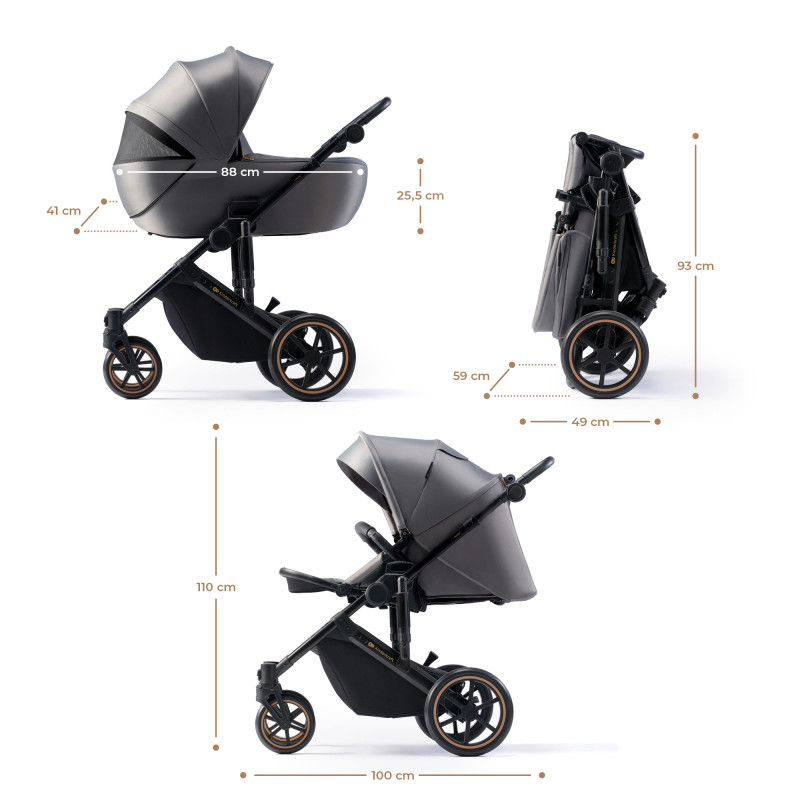 Універсальна коляска 2 в 1 Kinderkraft Prime 2 Shadow Grey KSPRIM02GRY2000