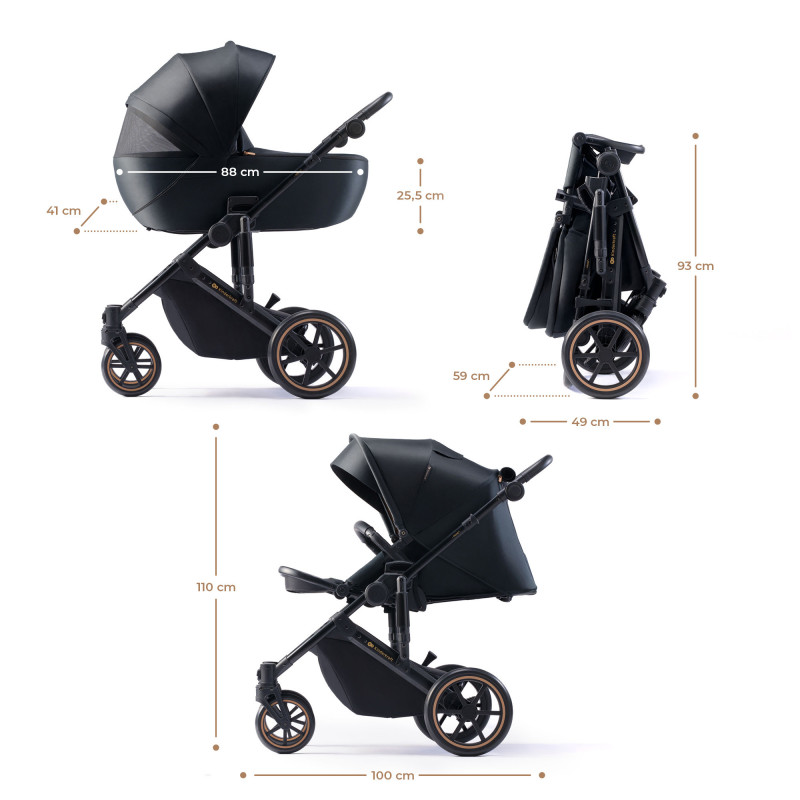Універсальна коляска 2 в 1 Kinderkraft Prime 2 Venezian Black KSPRIM02BLK2000