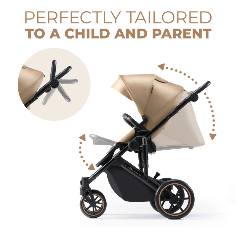 Універсальна коляска 2 в 1 Kinderkraft Prime 2 Sandrose Beige KSPRIM02BEG2000