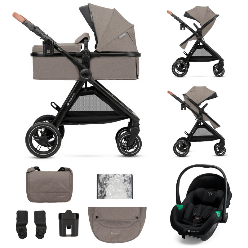 Універсальна коляска 3 в 1 Kinderkraft Esme Pro Sand Beige KSESME00BEG300N