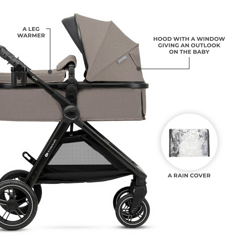 Універсальна коляска 3 в 1 Kinderkraft Esme Pro Sand Beige KSESME00BEG300N