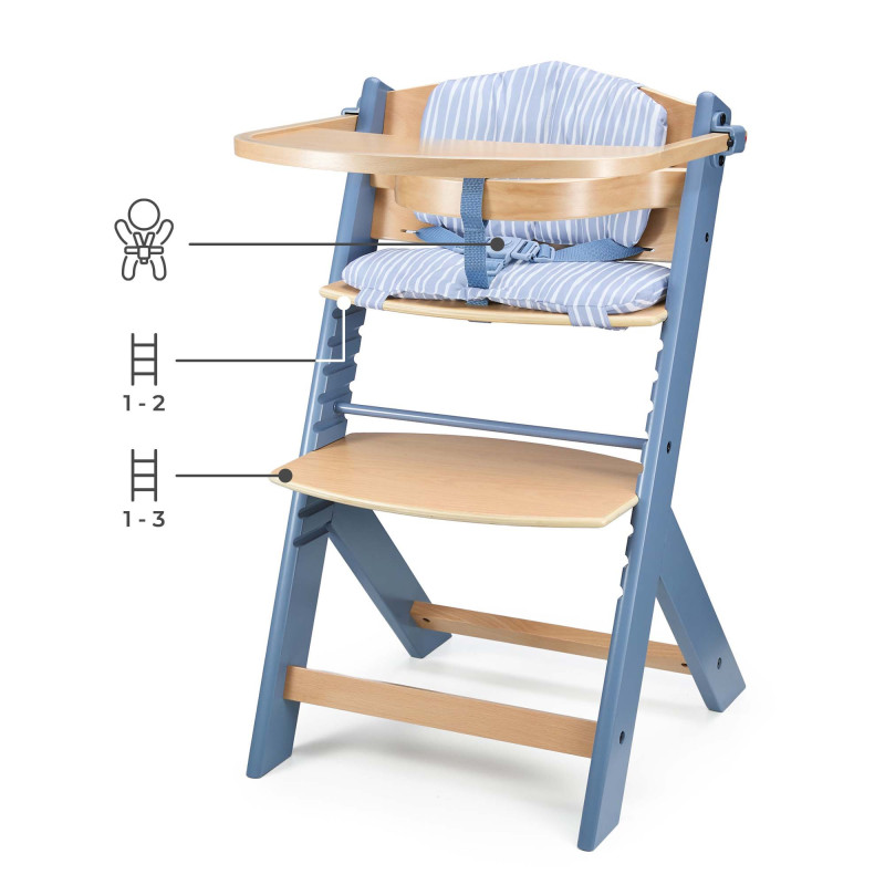 Стільчик для годування з подушкою Kinderkraft Enock Nordic Breeze KHENOC00NOR0000