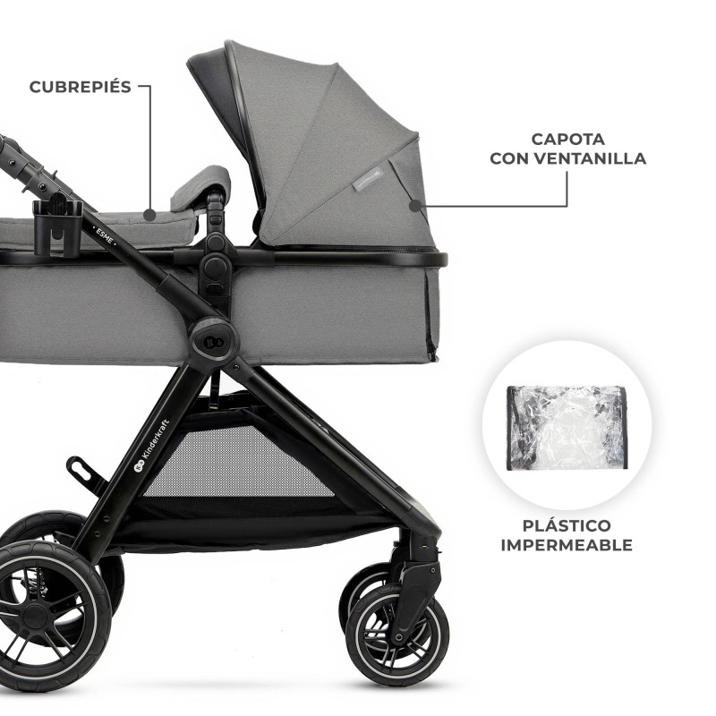 Універсальна коляска 2 в 1 Kinderkraft Esme Grey KSESME00GRY2000