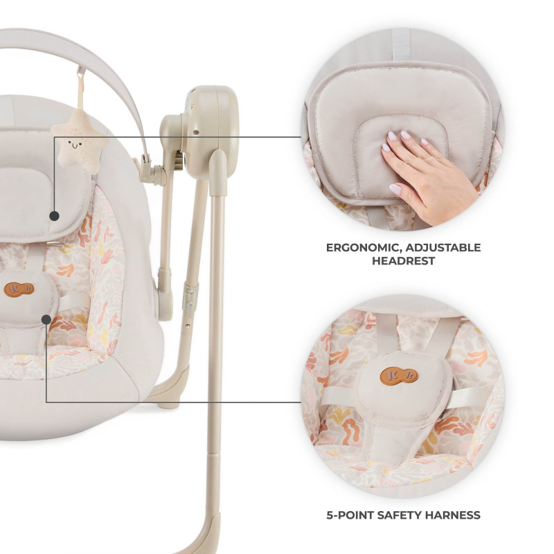 Крісло-гойдалка Kinderkraft Swingee Beige KBSWIN00BEG0000