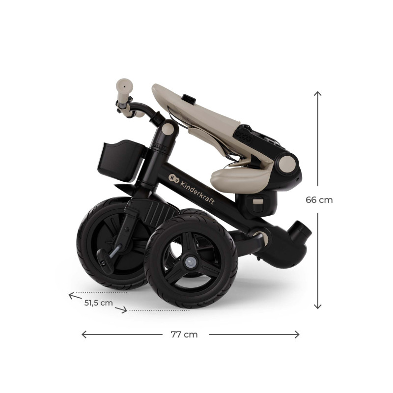 Триколісний велосипед Kinderkraft Aveo 2 Plus Beige KRAVEO02BEG0000
