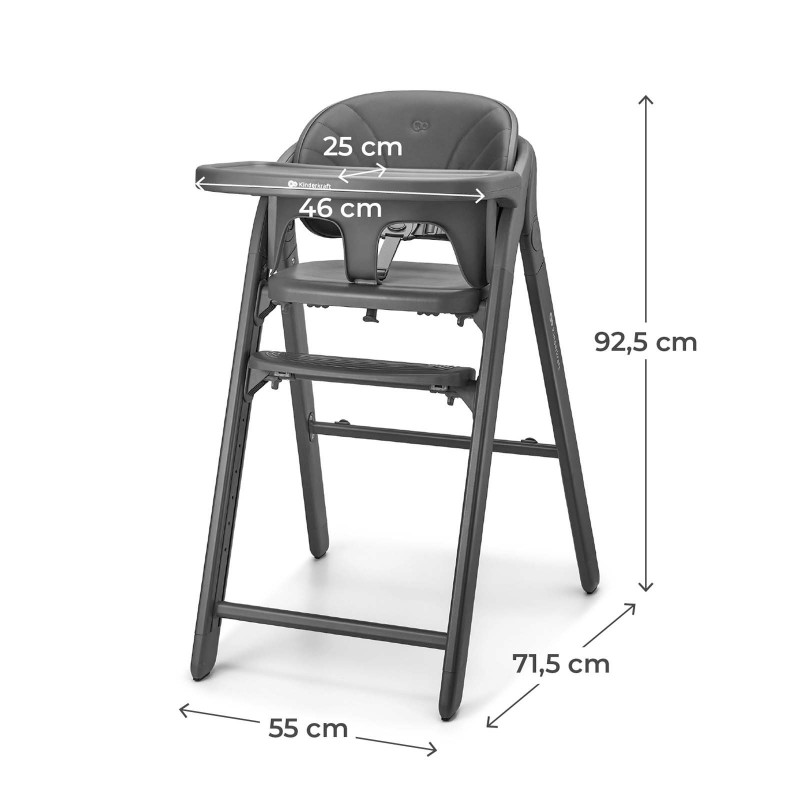 Стільчик для годування Kinderkraft Tino Grey KHTINO00GRY0000