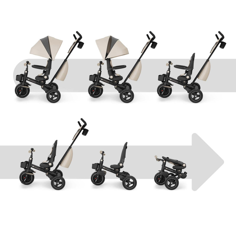 Триколісний велосипед Kinderkraft Spinstep 2 Plus Beige KRSPST02BEGPL00