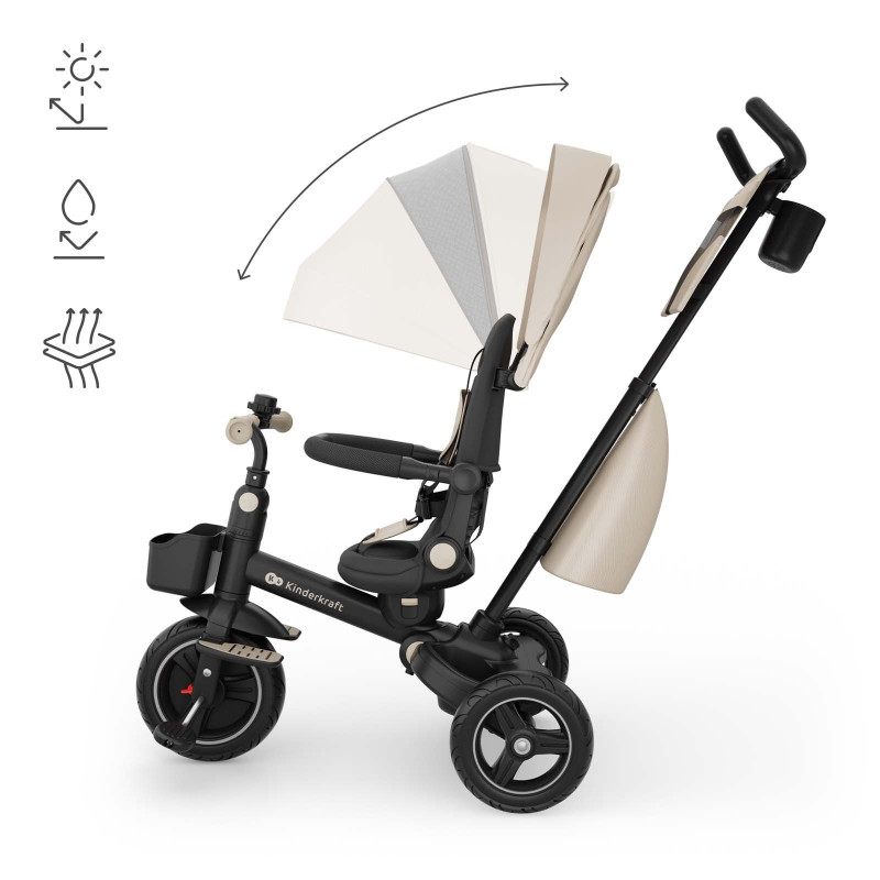 Триколісний велосипед Kinderkraft Spinstep 2 Plus Beige KRSPST02BEGPL00
