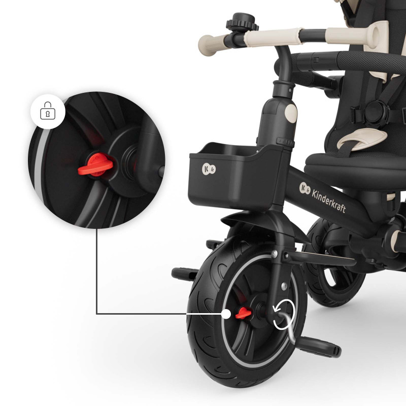 Триколісний велосипед Kinderkraft Spinstep 2 Plus Beige KRSPST02BEGPL00