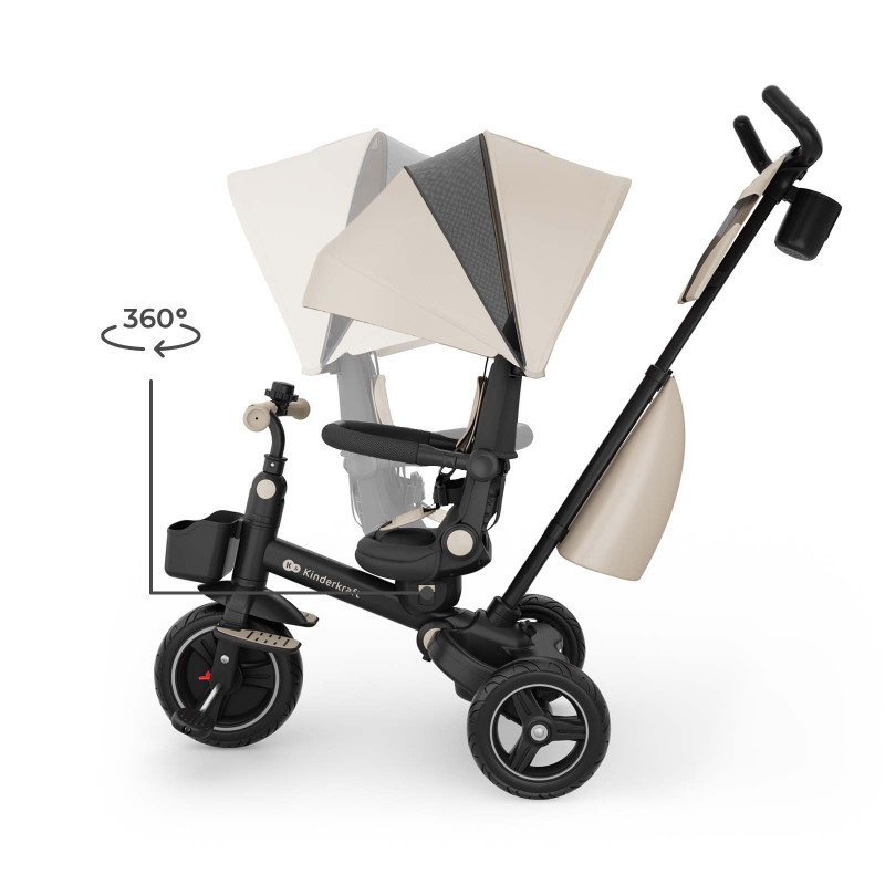 Триколісний велосипед Kinderkraft Spinstep 2 Plus Beige KRSPST02BEGPL00