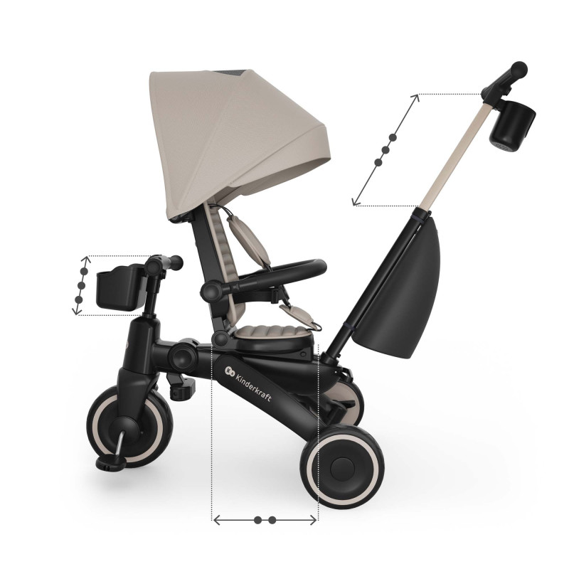 Триколісний велосипед Kinderkraft Jazz 3 Beige KRJAZZ03BEG0000