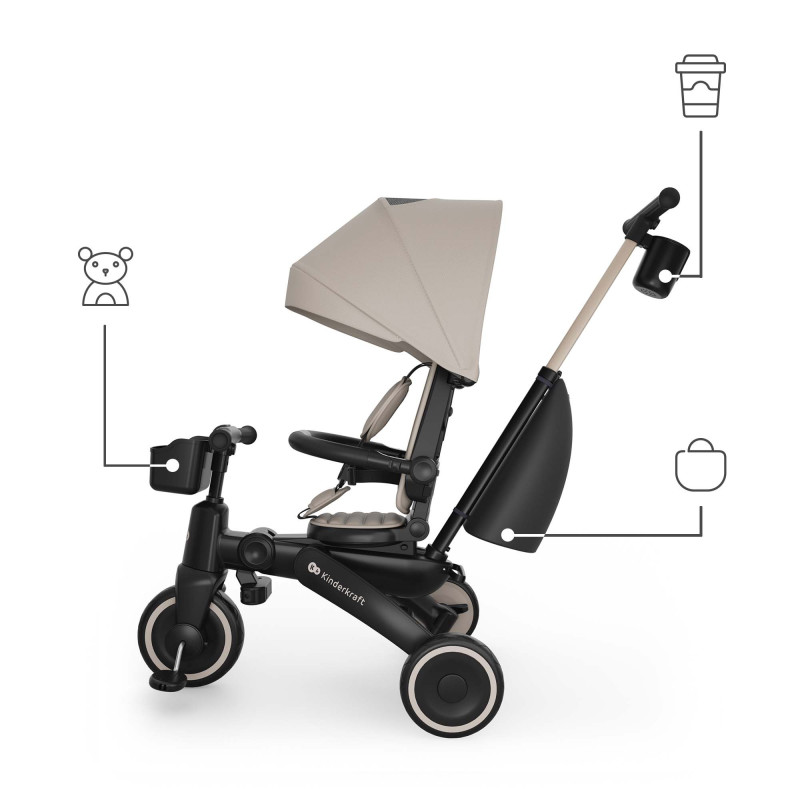 Триколісний велосипед Kinderkraft Jazz 3 Beige KRJAZZ03BEG0000