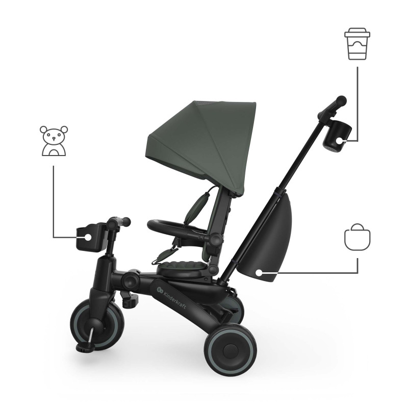 Триколісний велосипед Kinderkraft Jazz 3 Green KRJAZZ03GRE0000