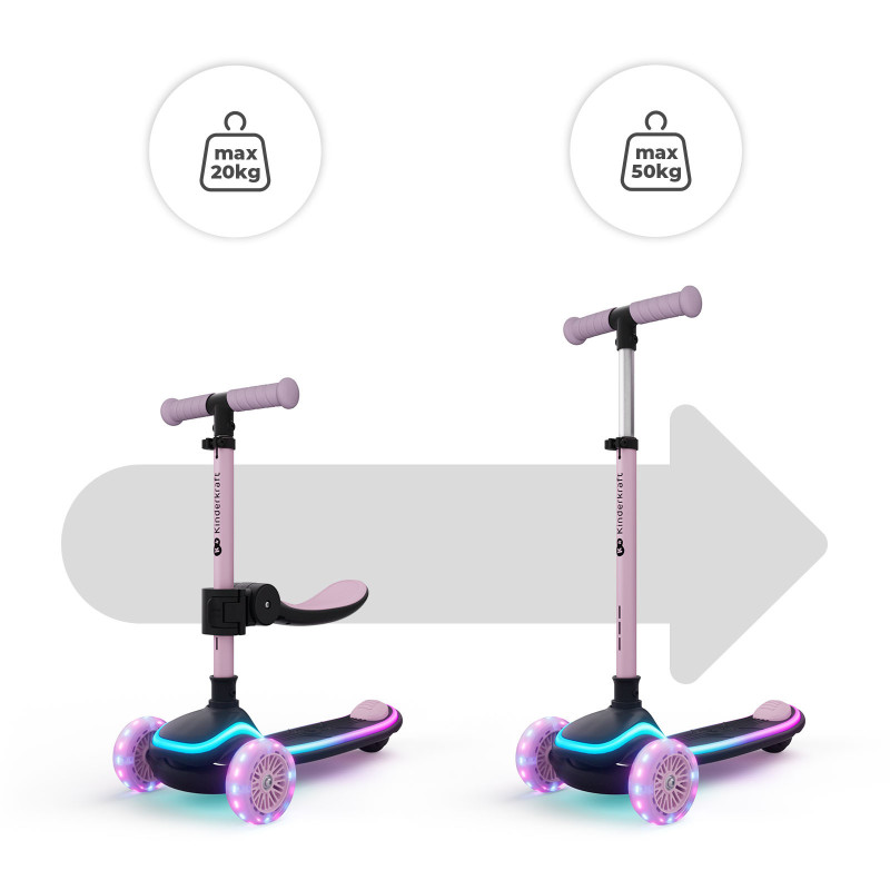 Самокат 2-в-1 Kinderkraft Raket Up Pink KRRAUP00PNK0000
