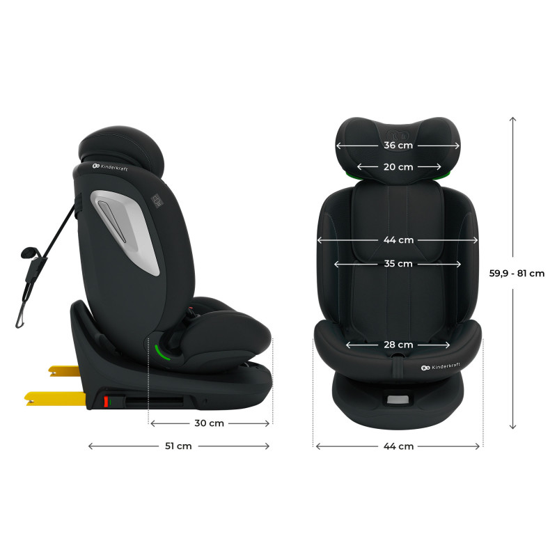 Автокрісло Kinderkraft i-Grow 2 Plus i-Size Black KCIGRO02BLKPL00