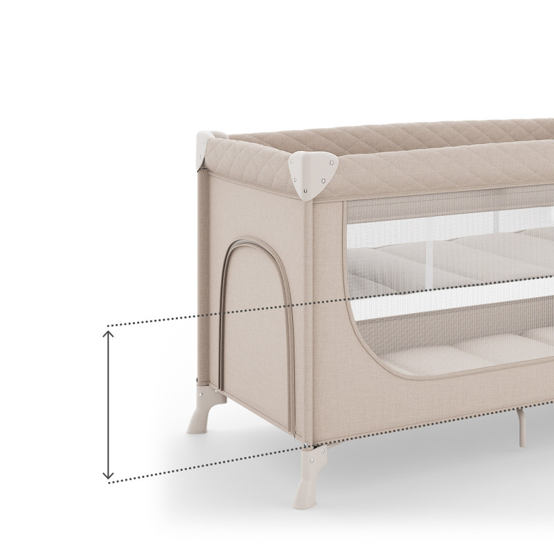 Ліжко-манеж Kinderkraft Leody UP Beige KCLEODUPBEG0000