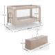 Ліжко-манеж Kinderkraft Leody UP Beige KCLEODUPBEG0000